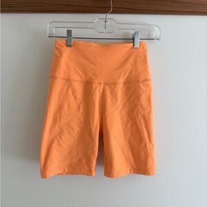 Beyond Yoga Bright Orange Bike Shorts